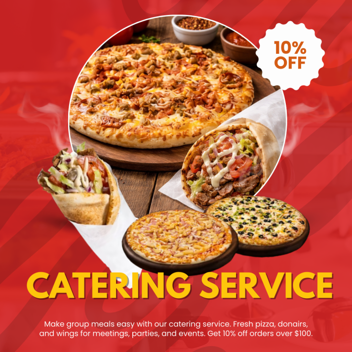 {Cater} with Buster&rsquo;s Pizza & Donair